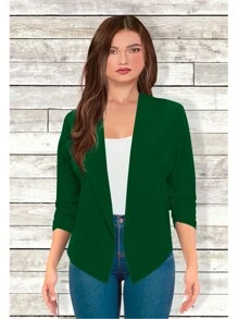 Blazer Casual Manga 3/4 Modelo Tejeda 2 Marca Epifania - Verde Oscuro - Ver 1