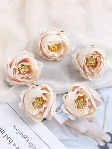 10pcs/5pcs Simulation Rose Head DIY Cake Wreath Wedding Bridal Party Bath Party Home Decoration Spring Flower Arrangement Artificial Centerpiece, Outdoor Garden Patio Decoration - Multicolor - View 6
