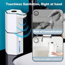 Electric Liquid Soap Dispenser - Touchless Foam Soap Dispenser Pump | Electric Bathroom Automatic Soap Dispenser, 360ml Liquid Soap Dispenser, Water-Resistant Foam Soap Dispenser For Home - Various Colors - View 12