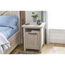 Better Homes & Gardens Modern Farmhouse USB Nightstand, Rustic White Finish - Rustic White - View 4