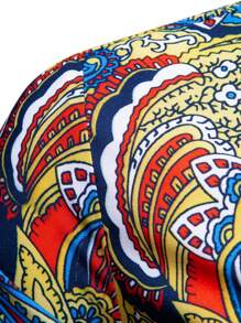 Men's Fashion Casual Personalized Long Sleeve African Style Printed Shirt, Versatile & Stylish