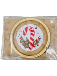 1 Bộ thêu Giáng sinh lễ hội: Bộ khởi động hoàn chỉnh với khung thêu, chỉ, kim và kéo để tự làm thiết kế chú lùn - Hoàn hảo cho mọi mùa - Nhiều màu - Xem 9