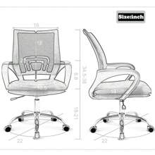 BestOffice Ergonomic Office Chair, Lumbar Support, Adjustable Height With Armrests For Adults(Black) - 黑色 - 查看 3