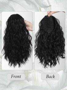 14 Inch Heat Resistant Synthetic Drawstring Ponytail Deep Curly Instant Clip Ponytail Extension Afro Drawstring Ponytail Extensions Kinky Curly Ponytail Extensions Synthetic Afro Puffs Curly Ponytail Extension For Women
