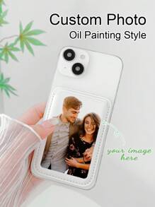 Individuell gestalteter magnetischer Kartenhalter, Foto-Smart-Hintergrundentfernung Magnetkartenhalter, Galaxy, Magsafe Magnetkartenhalter, personalisiertes DIY-Geschenk, einzigartig und exklusiv