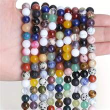 50/200 Pcs 8mm Assorted Vibrant Natural Gemstone Beads - Round Loose Spacer Beads, Suitable For Creative DIY Jewelry Making, Great For Unique Bracelets, Necklaces, Earrings And Accessories - High Quality Jewelry Supplies For Beginners And Professionals