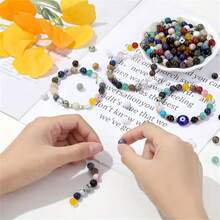 50/200 Pcs 8mm Assorted Vibrant Natural Gemstone Beads - Round Loose Spacer Beads, Suitable For Creative DIY Jewelry Making, Great For Unique Bracelets, Necklaces, Earrings And Accessories - High Quality Jewelry Supplies For Beginners And Professionals