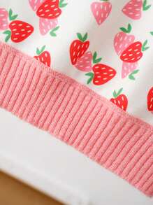 M.Dian xi Girls 2025 New Floral Trim Turtleneck Fashionable Versatile Thick Warm Pullover Sweater - Pink - View 5