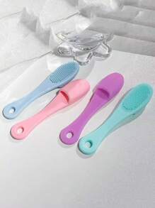 10pcs Gentle Silicone Nose Brush Massage Scrubber With Portable Exfoliating And Pore Cleansing Beauty Tool, For Smooth And Delicate Skin - Fragrance-Free And Easy To Clean