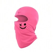 1pc Kids Cartoon Print Pullover Cap, Outdoor Sun Protection Face Mask, Breathable Dust-Proof Headwear, Sports Headband For Older Children