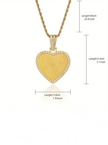 Customized Picture Necklace, Photo Pendant For Wife, Personalized Photo Heart Necklace Engraved With Your Special Moments Gold, Silver Stylish Valentines, Gold, Frosted Gold, Stylish, Colorful, Vintage, Simple, Unisex, Casual, Cuties, Custom, Personalized, Unique, Ideal Gifts For Him, Ideal Gifts For Her, Her, Boyfriend, Girlfriend, Dad, Mom, Family, Friends, For Anniversaries, For Birthdays, For Graduation, For Prom, For Party, Prom Season