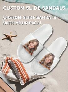 Customized Photo Slippers, Personalized Photo & Name Slippers, Customized Photo & Name Thick-Sole Slippers, Personalized Slippers, Photo Slippers, Unisex Personalized Slippers, Personalized Slippers, Christmas Gift For Mom/Dad/Her/Him/Girlfriend/Boyfriend/Wife/Husband/Friend - Multicolor - View 5