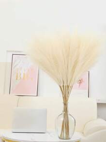 100根人造香蒲草，55厘米/97厘米，香蒲草，落地花瓶填充物，波西米亚农舍家居装饰，婚礼派对装饰，情人节，毕业礼物，秋季装饰（97厘米适用于落地花瓶，55厘米适用于桌面花瓶） - 象牙白 - 查看 8