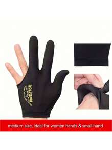 2 st/3 st snooker-/biljardköhandskar, trefingersdesign, lämpliga för vänster eller höger hand