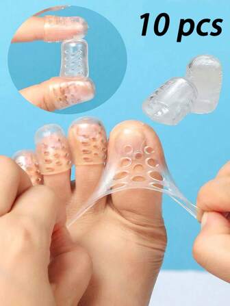 QKC 10pcs/20pcs Breathable And Comfortable Silicone Toe Protector, Toe Protection Separation, Anti-Abrasion And Anti-Sweat