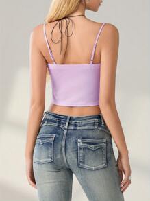 Women Camisole, Sleeveless Tops Backless Flower Print Slim Fit Summer Vest For Party Club