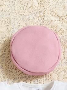 Conjunto de blusa de manga larga blanca con moño rojo y falda roja elegante para bebé niña en otoño/invierno - Rosa - Ver 5