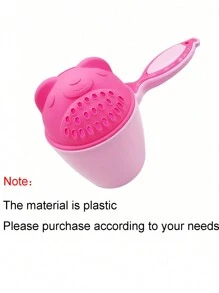 1pc Cartoon Bear Shaped Baby Shower Cup Shampoo Rinser - Pink - View 4