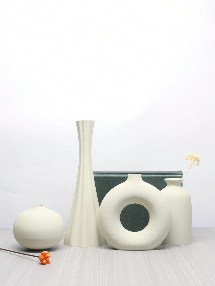 Elegant Vase Set, Up To 25cm Height, Suitable For Living Room, Dining Room Flower/Dry Flower Vase Decor, Office Desk Vase, Foyer Vase Home Decor Room Decor Glass Vase - Multicolor - View 1