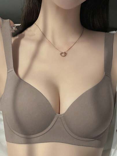 4pcs Women Full Coverage Seamless Bras, Wireless Minimizer Seamless Bras For Large Bust, Thin Lightweight Lift And Smoothing Seamless Bras For Daily Wear