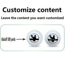 Customized Golf Balls With Text, 2 Pieces Construction, Personalized Golf Balls With Your Desired Name/Text - White - View 4