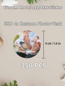 15/35/70/140/350 Pcs Custom Stickers, Round 4x4cm(1.6x1.6in) On White Color Base, Supporting Image/Logo/Text/Font/Color Customization, Suitable As Greeting Stickers/Name Stickers/Gift Stickers/Envelope Sealers For Wedding, Christmas & New Year And Other Holiday Gift Box, Also Great For Brand Promotion For Company/Pet Store/Cake&Bakery/Florist And Other Business Etc