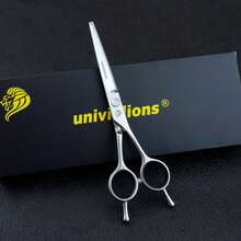 univinlions 1 Piece 6.0 / 6.5 / 7.0 Inch Professional Hairdressing Cutting Scissor Thinning Shear Curved Clipper Razor Salon Pet Grooming - Silver - View 5