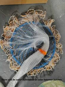 Plastic Wire Fishing Net Diameter 180-720cm Fishing Net Monofilament Outdoor Hand Cast Nets Iron Pendant Fishing Net - White - View 2