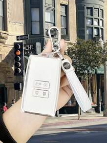 Funda para llavero con colgante con el logo del coche, estuche protector de lujo para llave de coche para Renault Koleos Kadjar, accesorios para coches Renault - Unitalla - Ver 3