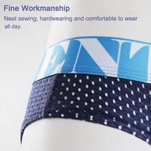 Multipack Mens Boxer Briefs Summer Breathable Mesh Ice Silk Underwear Underpants Comfortable Pants Sexy Soft Stretch Fit - Blue - View 8
