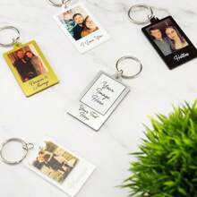 1pc Customized Photo Keychain, Personalized Message Keyring, Ideal Gift For Boyfriend, Girlfriend, Birthday, Wedding, Daily Decor Valentine's Day Gifts Graduation