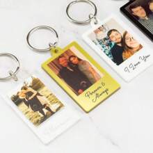 1pc Customized Photo Keychain, Personalized Message Keyring, Ideal Gift For Boyfriend, Girlfriend, Birthday, Wedding, Daily Decor Valentine's Day Gifts Graduation