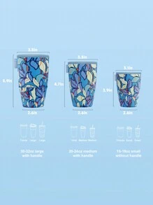 Meoky 3 Packs Reusable Sleeves For Iced Coffee & Soda Cup, Insulated Neoprene Sleeves For Iced & Hot Drinks - Blue - View 6