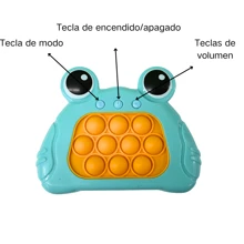 Juguete Popper Rana (Juguetes De Descompresión) - Antiestres - Con Musica - Multicolor - Ver 2