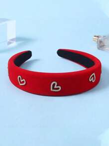 1pc Elegant Velvet Headband With Pearl Bow Decor, Suitable For Washing Face, Makeup, Daily, Evening Party And Holiday Celebration In Autumn & Winter