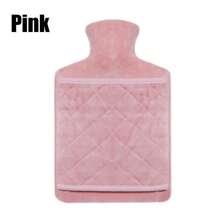 1pack 2000ml Premium Fluffy Hot Water Bottle For Soothing Pain Relief And Comfort - Ideal For Neck, Back, Shoulder, Legs, And Menstrual Cramps(The Edging And Inner Color Of The Hot Water Bag Jacket Are Randomly Selected )