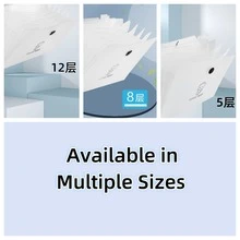 1/2/3 Cartelline porta documenti A4, 5/8/12 scomparti preferito dagli studenti per organizzare esami e documenti di studio, design multistrato ad alta capacità, espandibile - Multicolore - Visualizzare 6