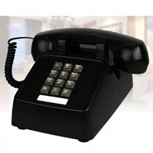 Teléfono fijo vintage mecánico, teléfono fijo retro europeo antiguo para el hogar