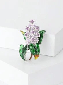 1 件金属花胸针，带彩色水钻装饰，女士发夹，适合情人节日常佩戴 - 花 - 查看 11