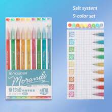 1 盒 9 色大容量凝胶笔：多色，凝胶墨水，适合学生日记、笔记、涂鸦、突出显示、办公室、感恩节、圣诞节、返校季节