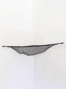 Large Mesh Toy Storage Hammock Polyester Mesh Toy Hammock Baby Room Toy Storage Decoration Hanging Net Black