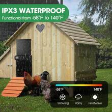 Automatic Chicken Coop Door, Automatic Chicken Coop Door With Timer And Manual Function, Anti-Pinch Chicken Coop Door With IP45 Waterproof LED Display - 黑色 - 查看 6