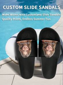 Customized Photo Slippers, Personalized Photo & Name Slippers, Customized Photo & Name Thick-Sole Slippers, Personalized Slippers, Photo Slippers, Unisex Personalized Slippers, Personalized Slippers, Christmas Gift For Mom/Dad/Her/Him/Girlfriend/Boyfriend/Wife/Husband/Friend - Multicolor - View 2