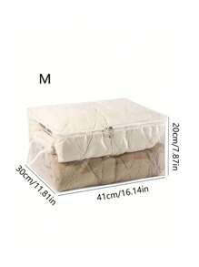 1 Pieza Bolsa de almacenamiento Bolsa de almacenamiento de edredón Bolsa de almacenamiento doméstica de gran capacidad transparente a prueba de polvo y humedad Bolsa de almacenamiento portátil para organizador de armario para dormitorio para regreso a la escuela Caja de almacenamiento Contenedores de almacenamiento Organizador Cubos de almacenamiento Dormitorio Hogar Para mantas Ropa de cama Edredón Almohada Juguetes Bolsa para la escuela Accesorios escolares Artículos escolares