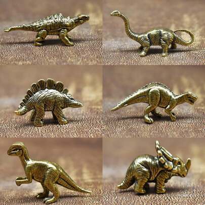 Bộ 6 mô hình khủng long kỷ Jura: Rồng đôi, Rồng kỳ lân, Khủng long bạo chúa, Rồng răng kiếm, Khủng long bay, Rồng bọc thép, Thích hợp trang trí nhà cửa, Trang trí bàn làm việc văn phòng