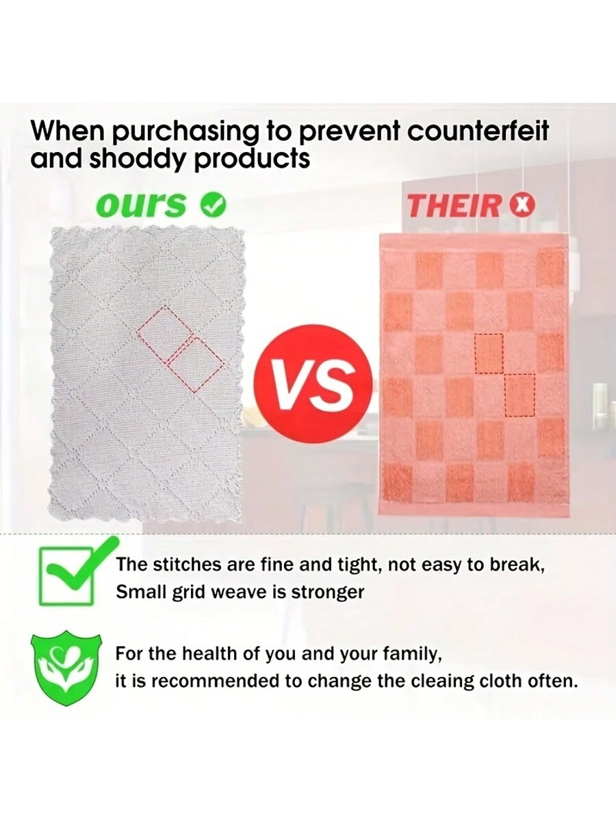 10 قطع مناشف ميكروفيبر فائقة الامتصاص، قماش تنظيف...