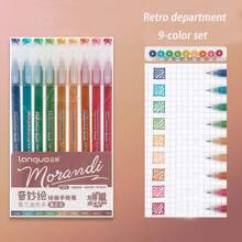 1 盒 9 色大容量凝胶笔：多色，凝胶墨水，适合学生日记、笔记、涂鸦、突出显示、办公室、感恩节、圣诞节、返校季节