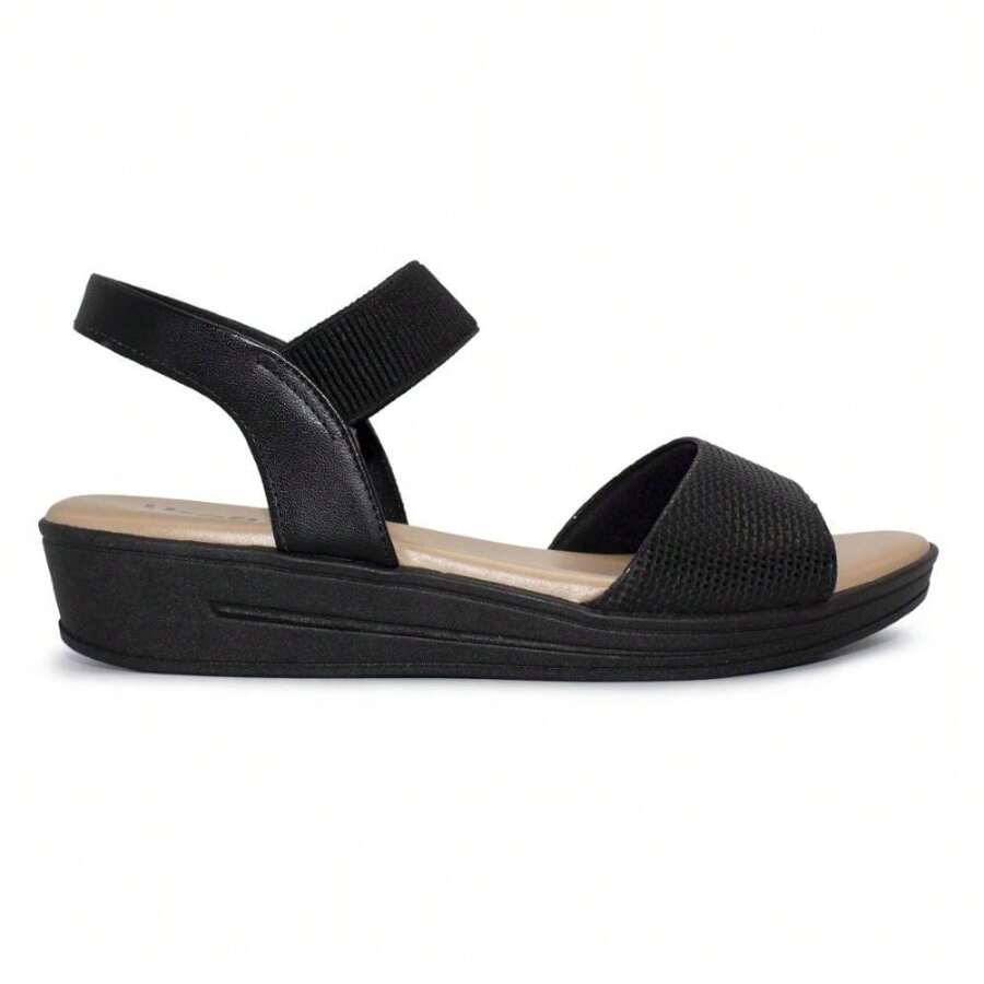 Usaflex Women's Casual Platform Sandal MM0701 - 黑色 - 查看 1