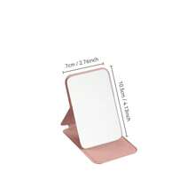 1 Pieza Espejo de Maquillaje Compacto y Portátil, Espejo de Escritorio Minimalista Plegable de PU, Espejo de Bolsillo Lindo para Estudiantes, Decoración del Hogar y Baño, Decoración de Otoño, Organizador de Maquillaje, Accesorios de Baño, Regreso a Clases