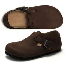 VEDAXIN Women's Cork Footbed Clog With +Comfort, Beach Essentials Womens Sandals Cork Footbed - Chocolate Brown - View 5